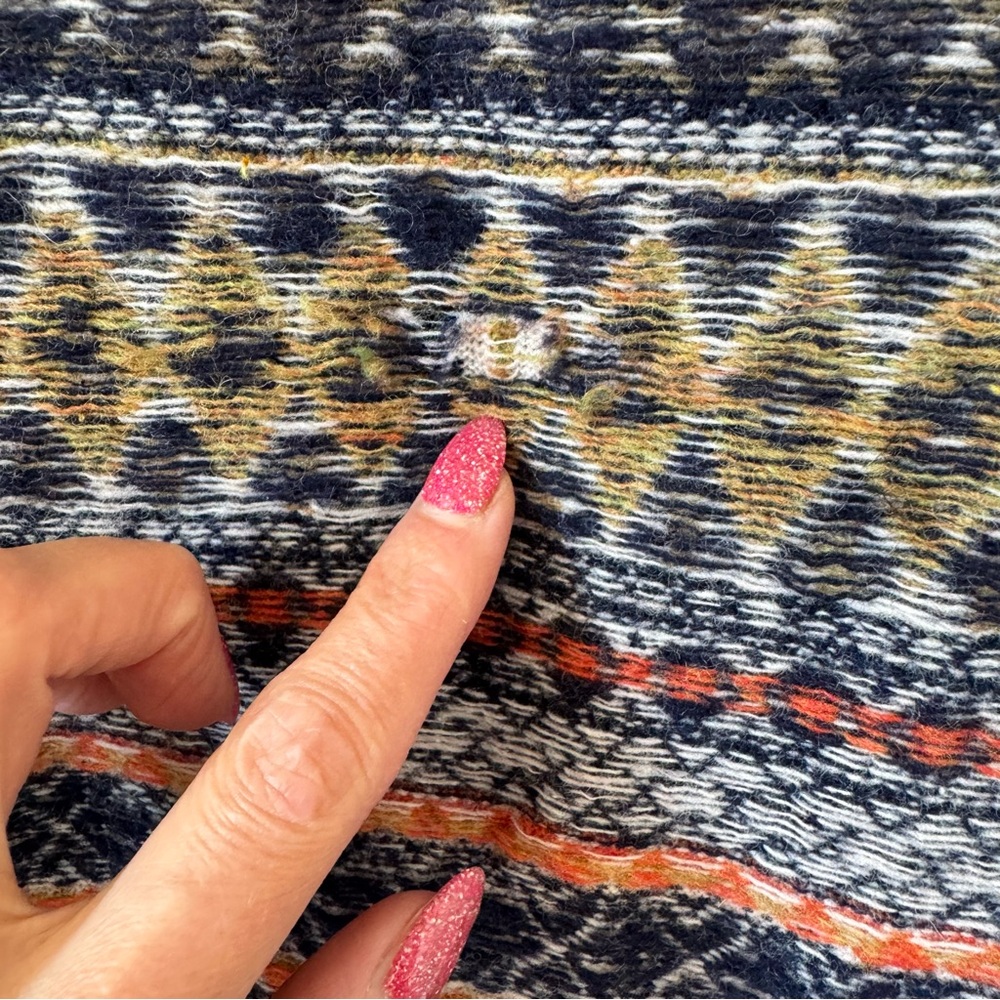 ANTHROPOLOGIE Angel of the North wool faux fur Small sweater coat cardigan M - Picture 7 of 13